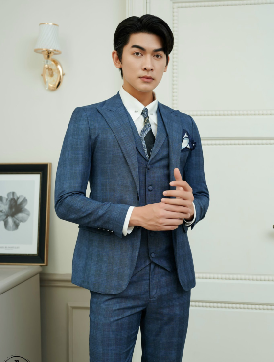 VEST CARO XANH 