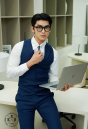 VEST CARO XANH ĐẬM 920