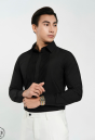 SƠ MI ĐEN XẾP LY DỌC