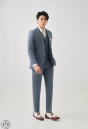 VEST CARO XÁM NHẠT 098