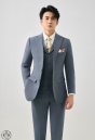 VEST CARO XÁM NHẠT 098
