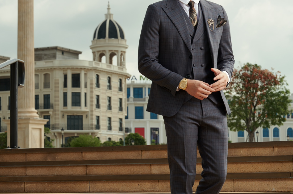 VEST KẺ XÁM 1735