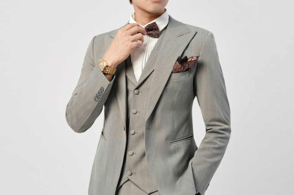 VEST SỌC XÁM TO