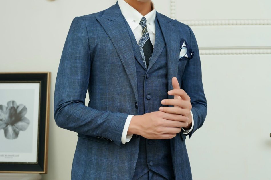 VEST CARO XANH 