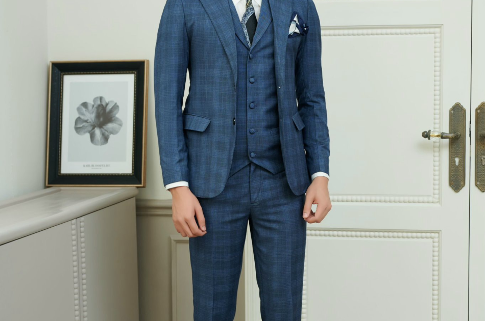 VEST CARO XANH 