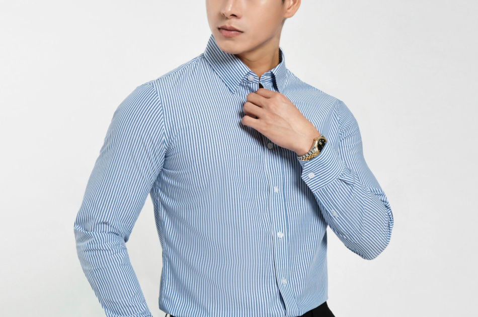 SƠ MI SỌC XANH TO