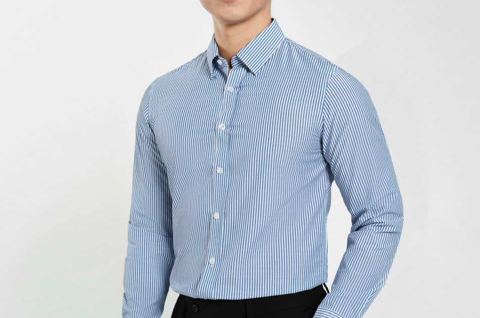 SƠ MI SỌC XANH TO