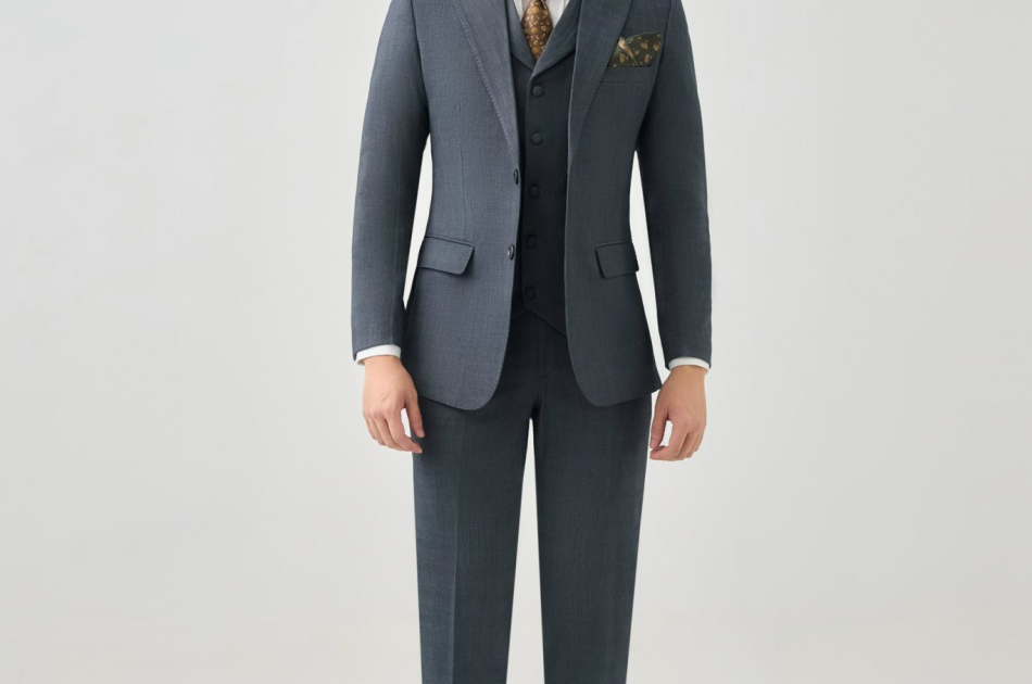 VEST CARO XÁM 7623