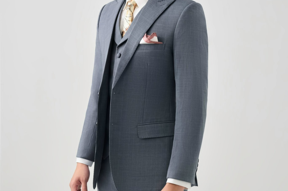 VEST CARO XÁM 7623