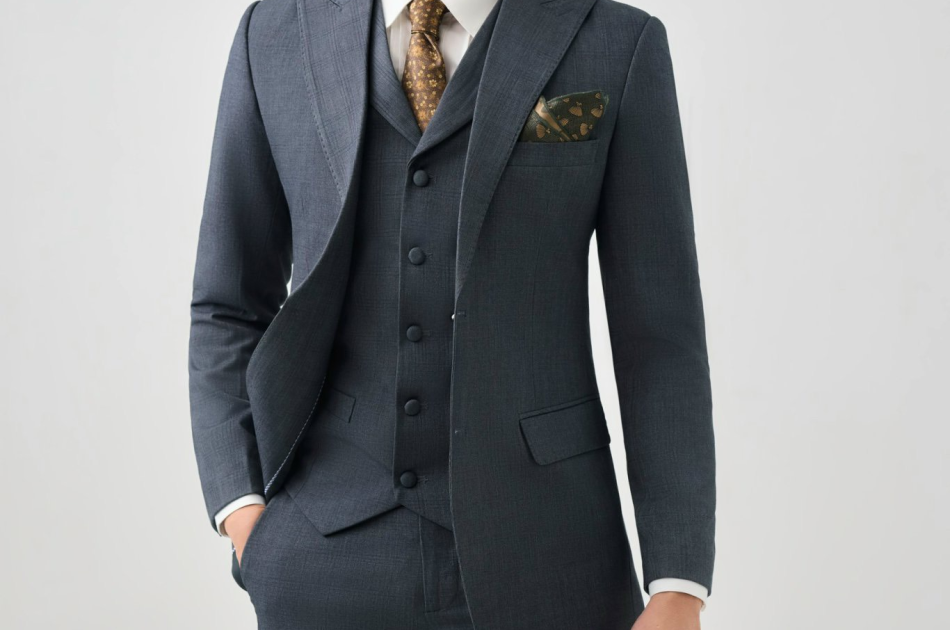 VEST CARO XÁM 7623