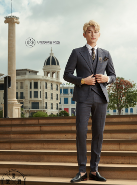 VEST KẺ XÁM 1735