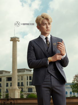 VEST KẺ XÁM 1735