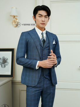 VEST CARO XANH 
