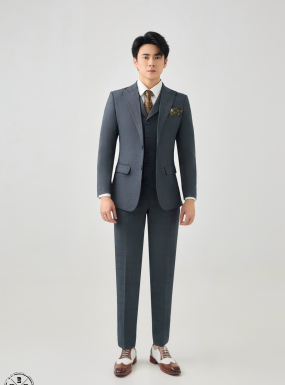 VEST CARO XÁM 7623